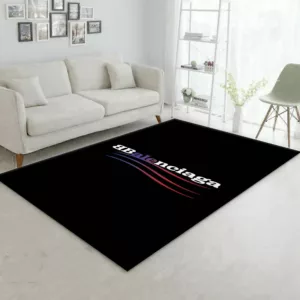 Balenciaga Black Rectangle Rug Fashion Brand Home Decor Luxury Area Carpet Door Mat