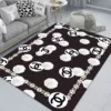 Chanel Flowers Rectangle Rug Luxury Fashion Brand Home Decor Door Mat Area Carpet