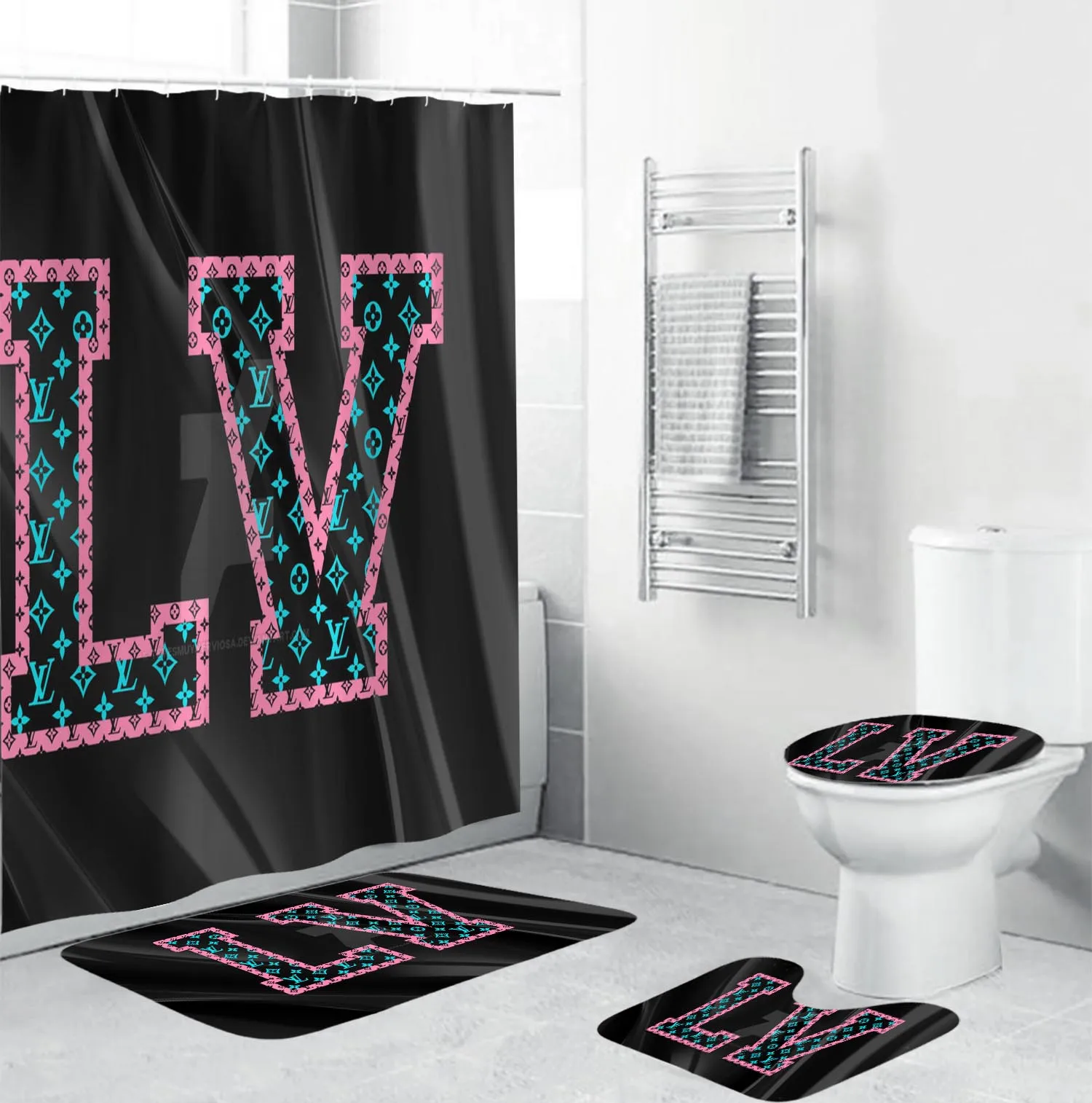 Louis Vuitton Bathroom Set Hypebeast Home Decor Luxury Fashion Brand Bath Mat