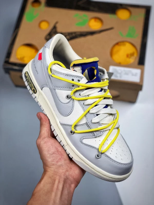 Off-White x Nike Dunk Low 27 of 50 Sail Grey For Sale