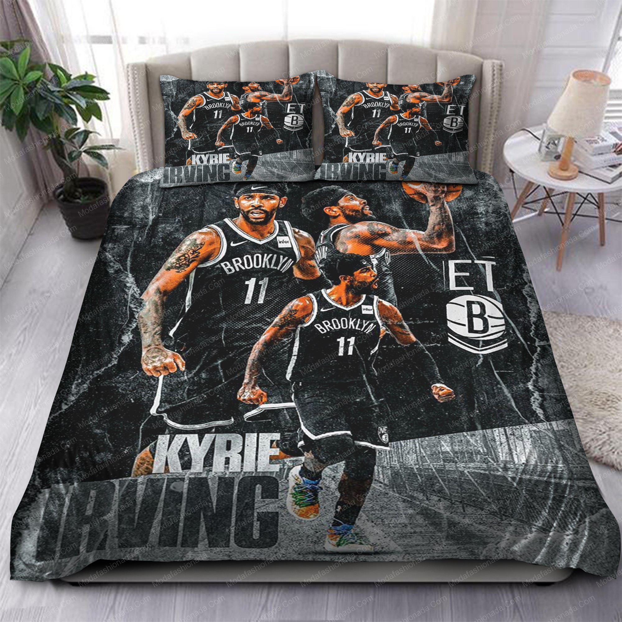 Kyrie Irving Brooklyn Nets Nba 155 Logo Type 1083 Bedding Sets Sporty Bedroom Home Decor