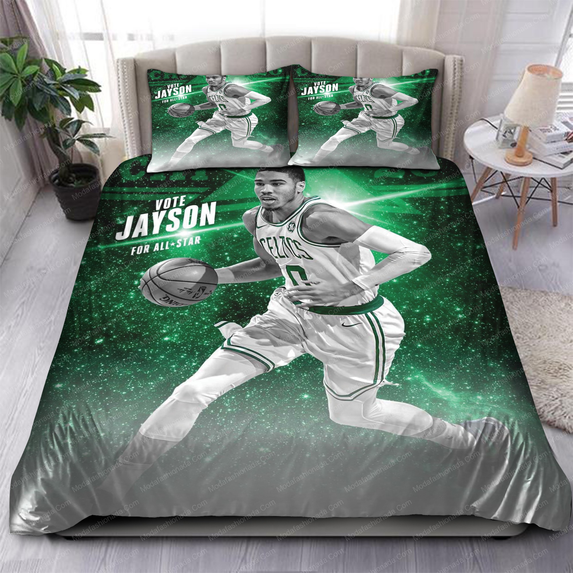 Jayson Tatum Boston Celtics Nba 137 Logo Type 1097 Bedding Sets Sporty Bedroom Home Decor