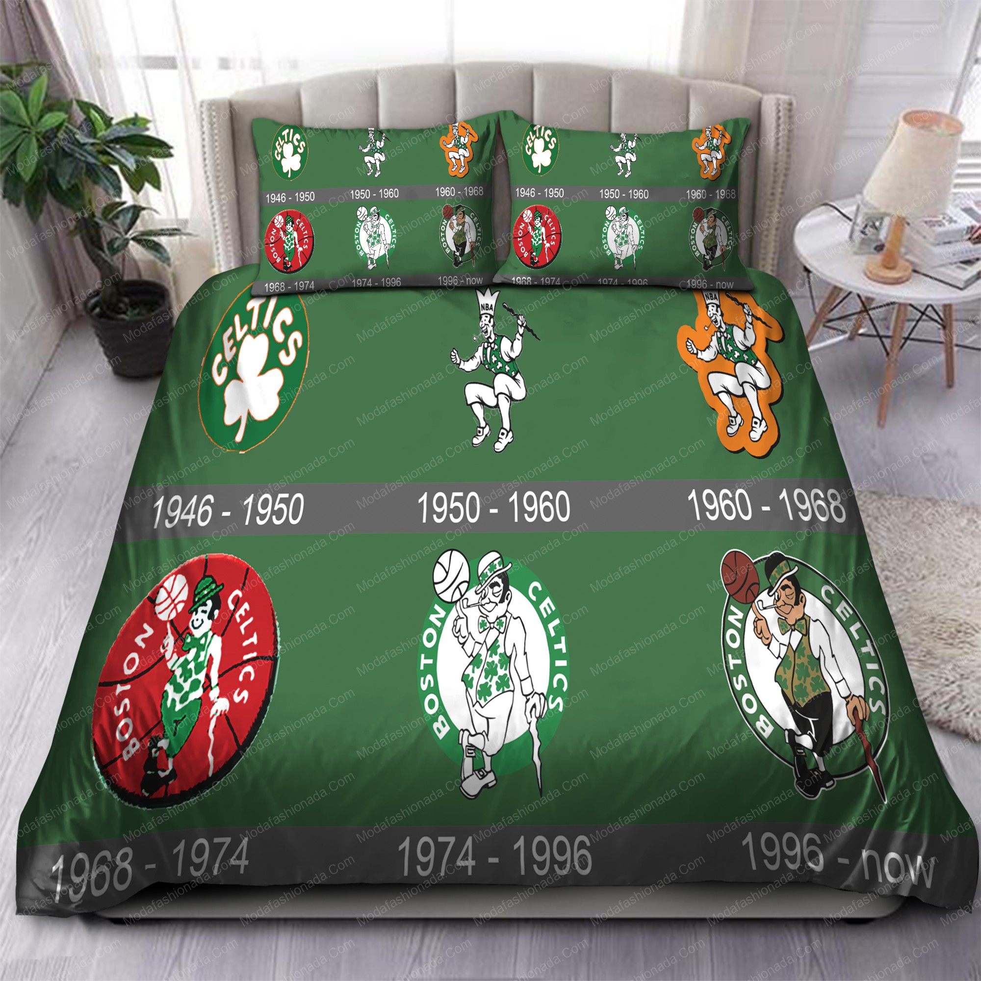 History Boston Celtics Nba 118 Logo Type 1117 Bedding Sets Sporty Bedroom Home Decor