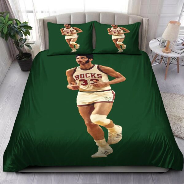 Legend Kareem Abdul-Jabbar Milwaukee Bucks Nba 49 Logo Type 1189 Bedding Sets Sporty Bedroom Home Decor