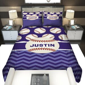 Baseball Personalized Custom Name Logo Type 1284 Bedding Sets Sporty Bedroom Home Decor