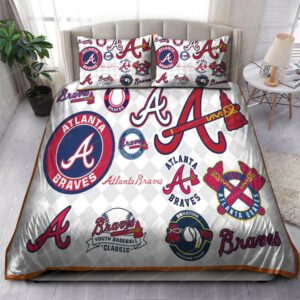 Atlanta Braves Mlb 51 Logo Type 1413 Bedding Sets Sporty Bedroom Home Decor