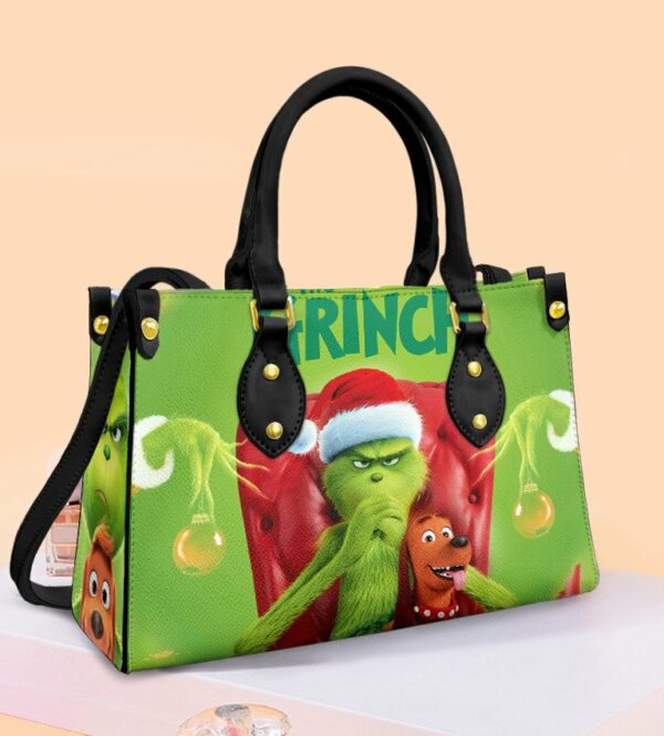 Grinch Women Leather Hand Bag