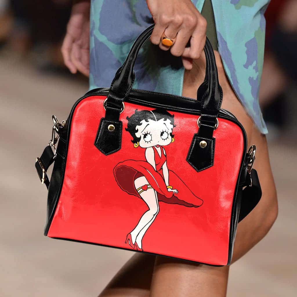 Betty Boop Shoulder Women Leather Hand Bag