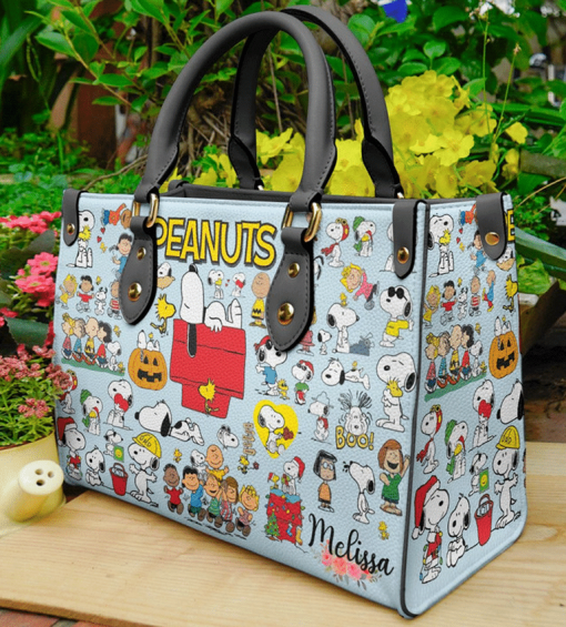 Snoopy Dog Funny g2 Women Leather Hand Bag