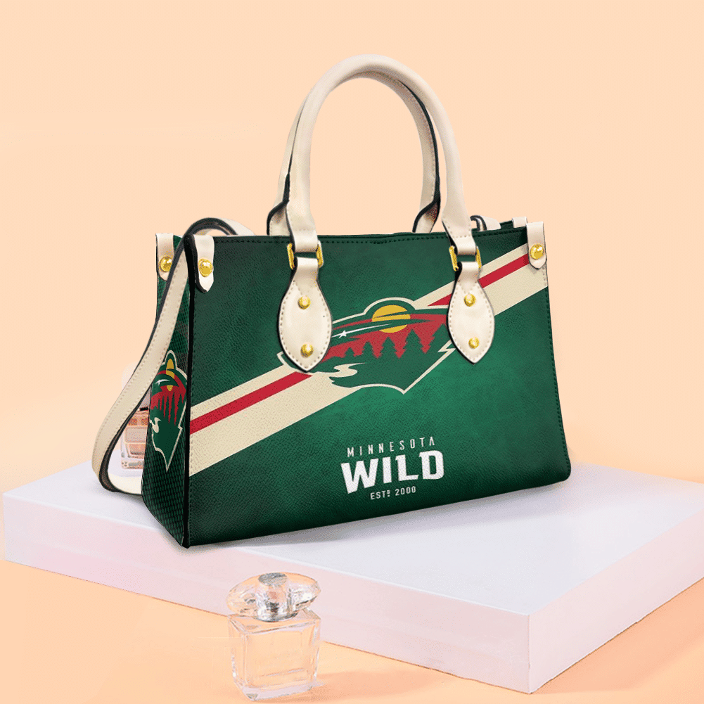 Minnesota Wild Women Leather Hand Bag