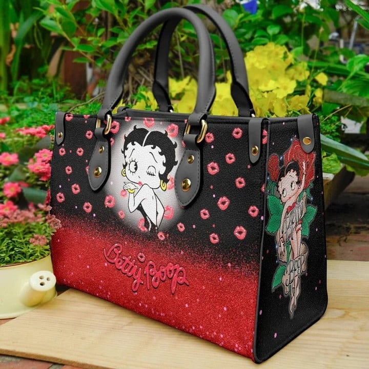 Betty Boop Black 1g Women Leather Hand Bag