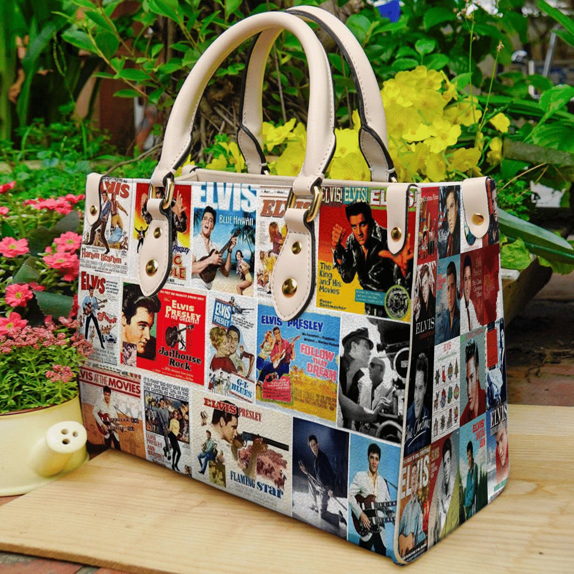 Elvis presley003 Women Leather Hand Bag