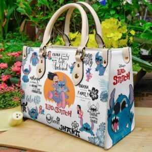 Lilo and Stitch Funny Lover Women Leather Hand Bag