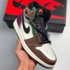 Air Jordan 1 High OG Hand Crafted Black Archaeo Brown-Dark Chocolate For Sale