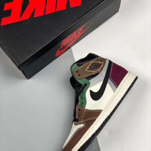 Air Jordan 1 High OG Hand Crafted Black Archaeo Brown-Dark Chocolate For Sale