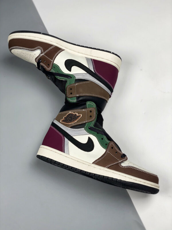 Air Jordan 1 High OG Hand Crafted Black Archaeo Brown-Dark Chocolate For Sale