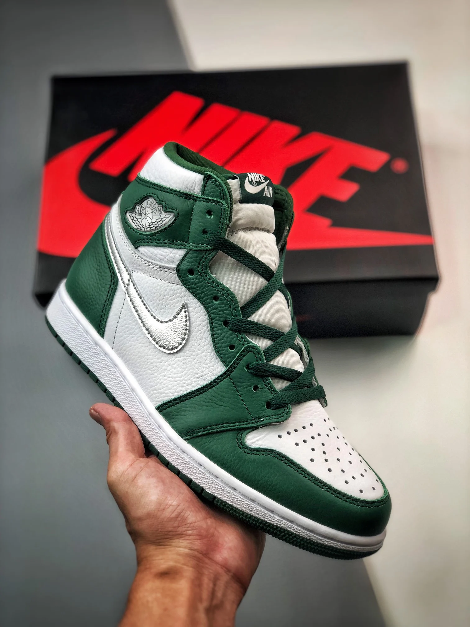 Air Jordan 1 High OG Gorge Green White-Metallic Silver DZ5485-303 For Sale