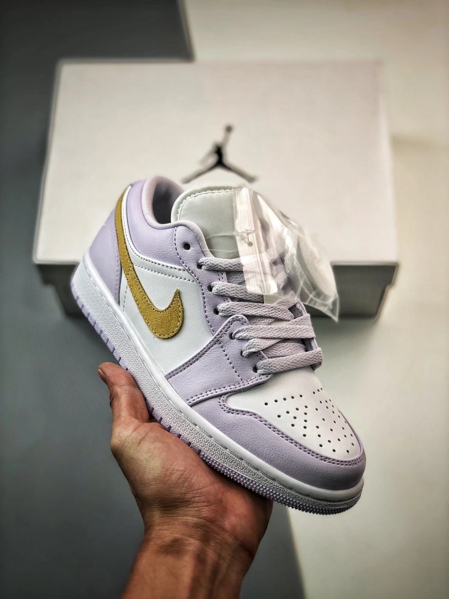 Air Jordan 1 Low Barely Grape Lemon Wash-White DC0774-501 For Sale