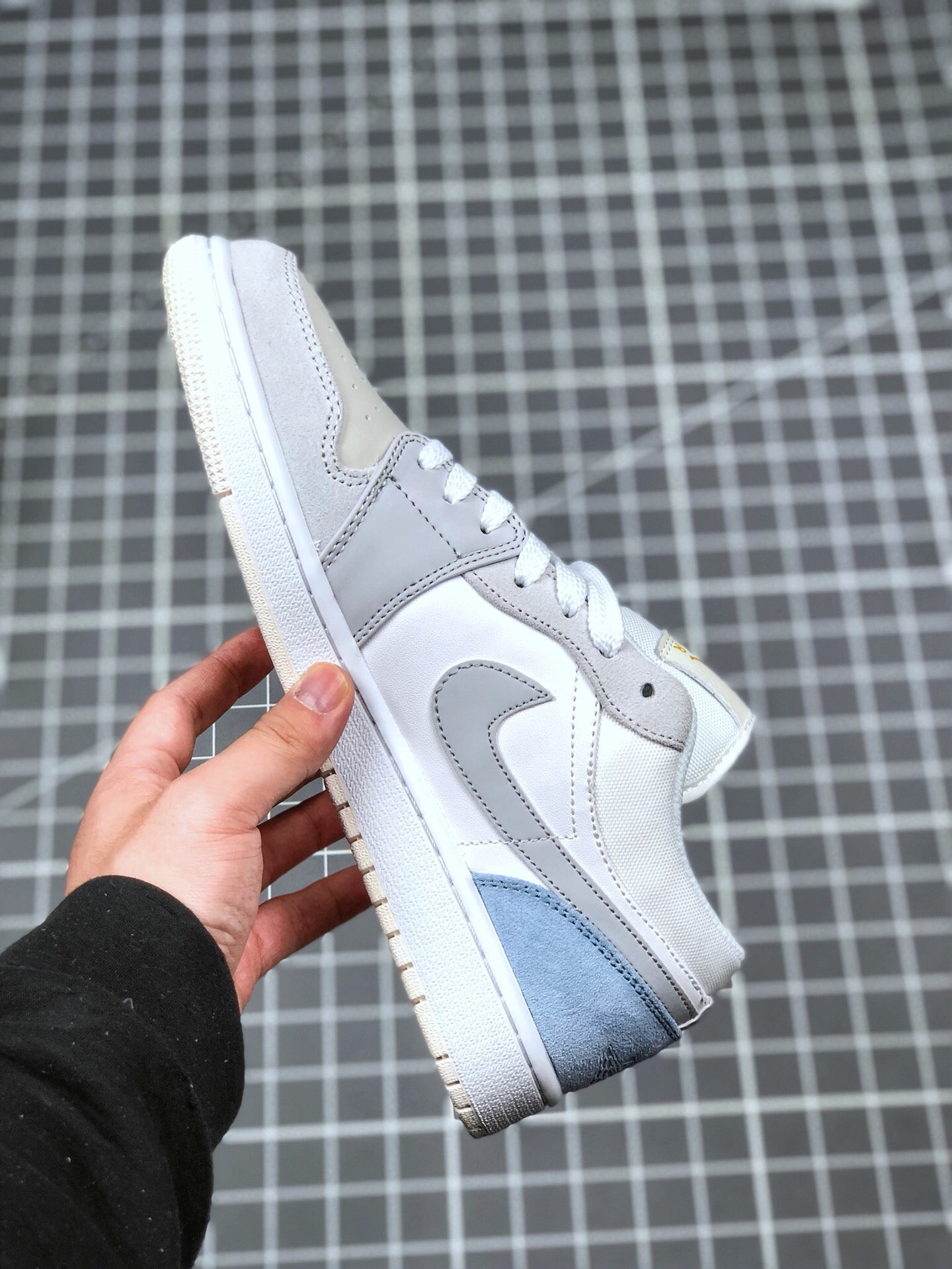 Air Jordan 1 Low Paris White Sky Grey-Football Grey For Sale