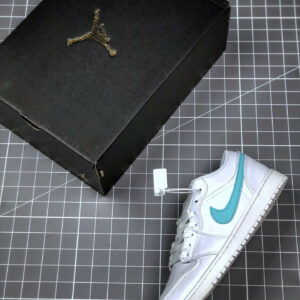 Air Jordan 1 Low White Multi-Color Swoosh CW7033-100 For Sale