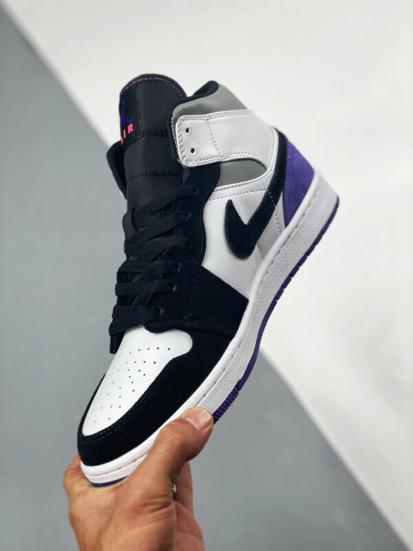 Air Jordan 1 Mid Purple Black For Sale