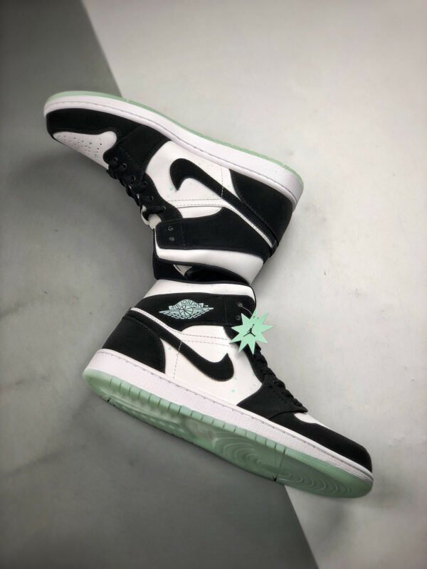 Air Jordan 1 Mid SE Panda White Black-Teal Tint On Sale