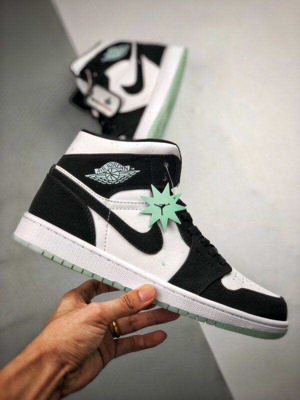 Air Jordan 1 Mid SE Panda White Black-Teal Tint On Sale