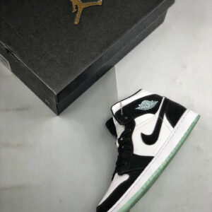 Air Jordan 1 Mid SE Panda White Black-Teal Tint On Sale