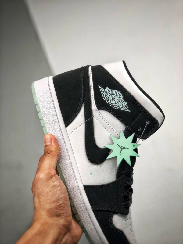 Air Jordan 1 Mid SE Panda White Black-Teal Tint On Sale