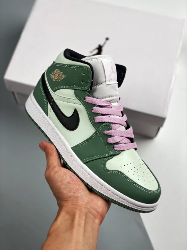 Air Jordan 1 Mid SE Dutch Green Black-Barely Green For Sale