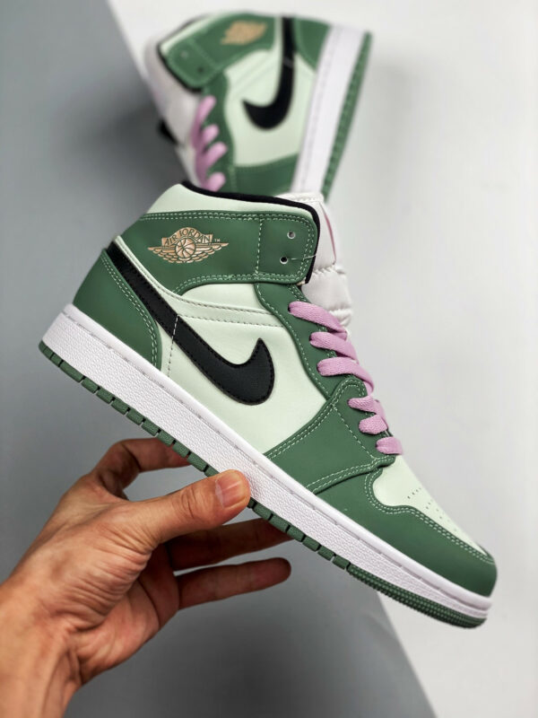 Air Jordan 1 Mid SE Dutch Green Black-Barely Green For Sale