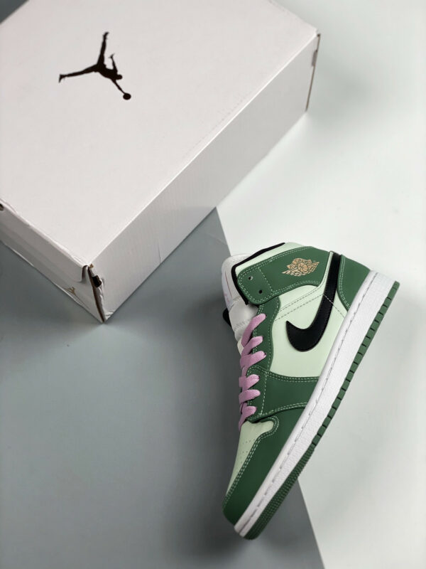 Air Jordan 1 Mid SE Dutch Green Black-Barely Green For Sale