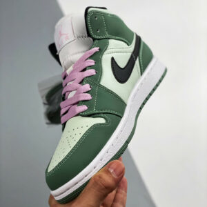 Air Jordan 1 Mid SE Dutch Green Black-Barely Green For Sale