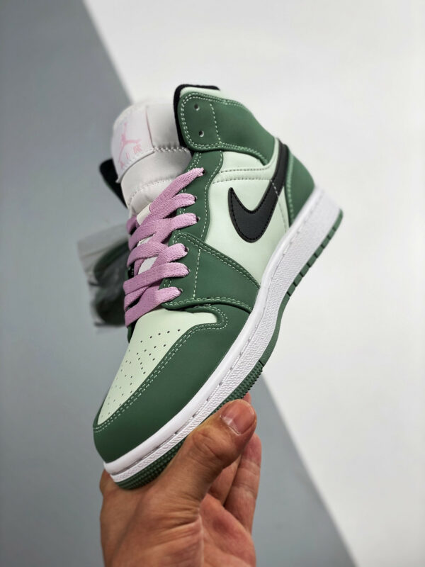 Air Jordan 1 Mid SE Dutch Green Black-Barely Green For Sale