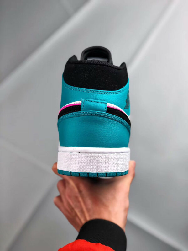 Air Jordan 1 Mid South Beach Turbo Green Black-Hyper Pink-Orange Peel On Sale