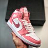 Air Jordan 1 Mid Valentines Day Coral Chalk Desert Berry-White DQ8423-616 For Sale