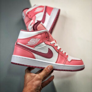 Air Jordan 1 Mid Valentines Day Coral Chalk Desert Berry-White DQ8423-616 For Sale