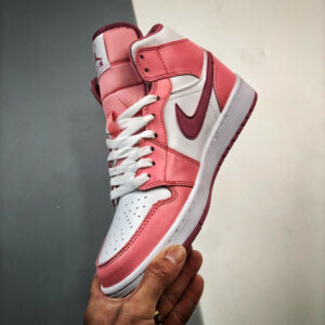 Air Jordan 1 Mid Valentines Day Coral Chalk Desert Berry-White DQ8423-616 For Sale