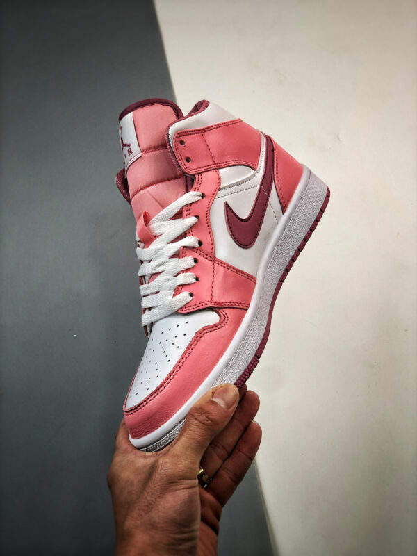 Air Jordan 1 Mid Valentines Day Coral Chalk Desert Berry-White DQ8423-616 For Sale