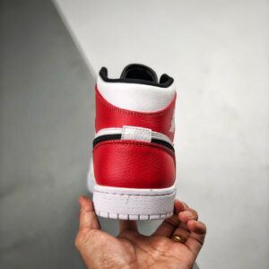 Air Jordan 1 Mid White Red Black 554724-116 On Sale