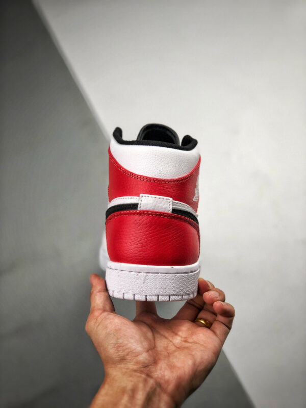 Air Jordan 1 Mid White Red Black 554724-116 On Sale