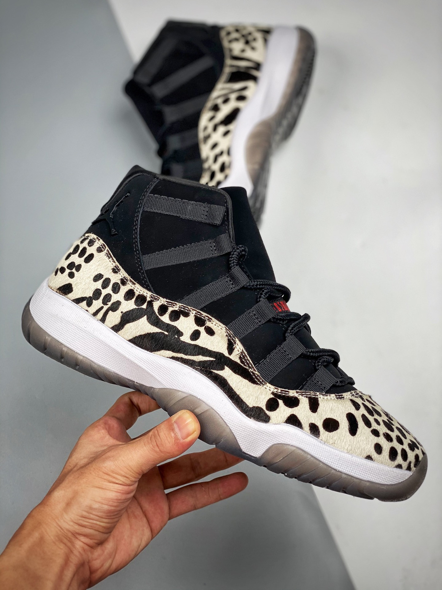 Air Jordan 11 Animal Instinct Black Red-Sail-White For Sale