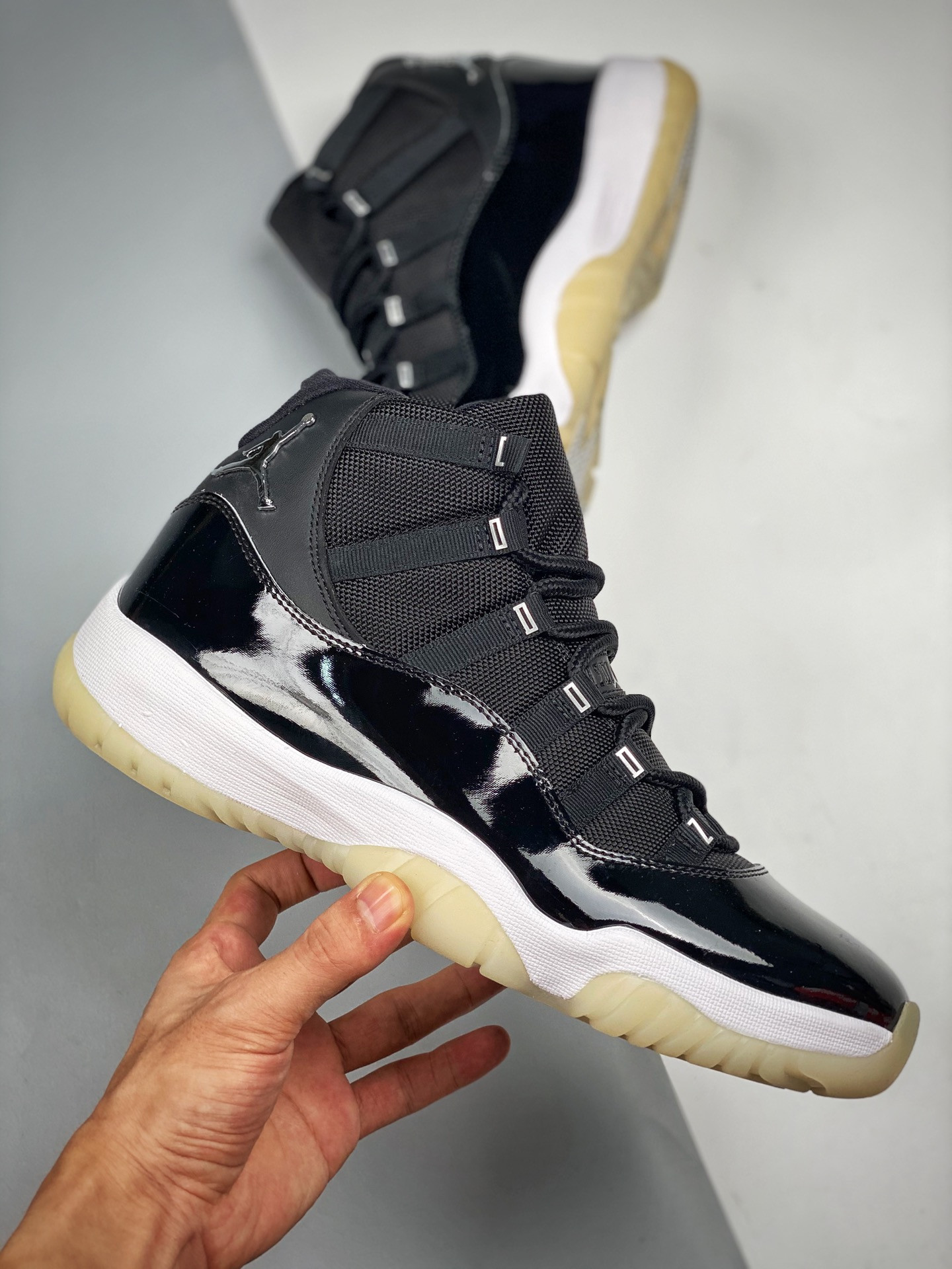 Air Jordan 11 Jubilee 25th Anniversary Black Clear-White-Metallic Silver