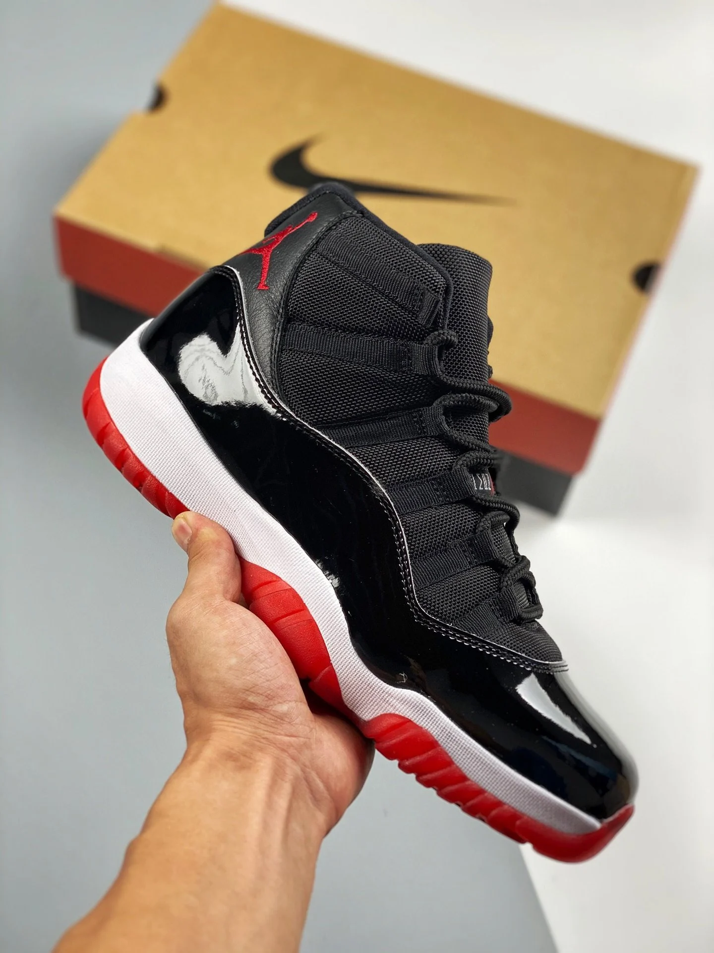 Air Jordan 11 Bred 2019 Black White-Varsity Red 378037-061 For Sale