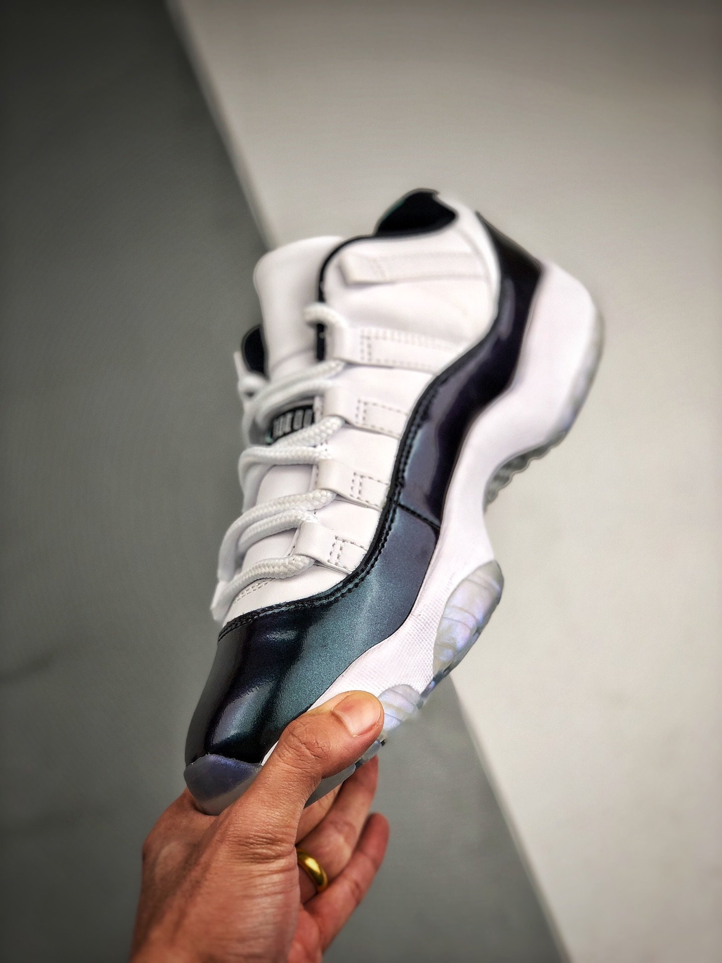 Air Jordan 11 Low Easter White Emerald Rise-Black 528895-145 For Sale