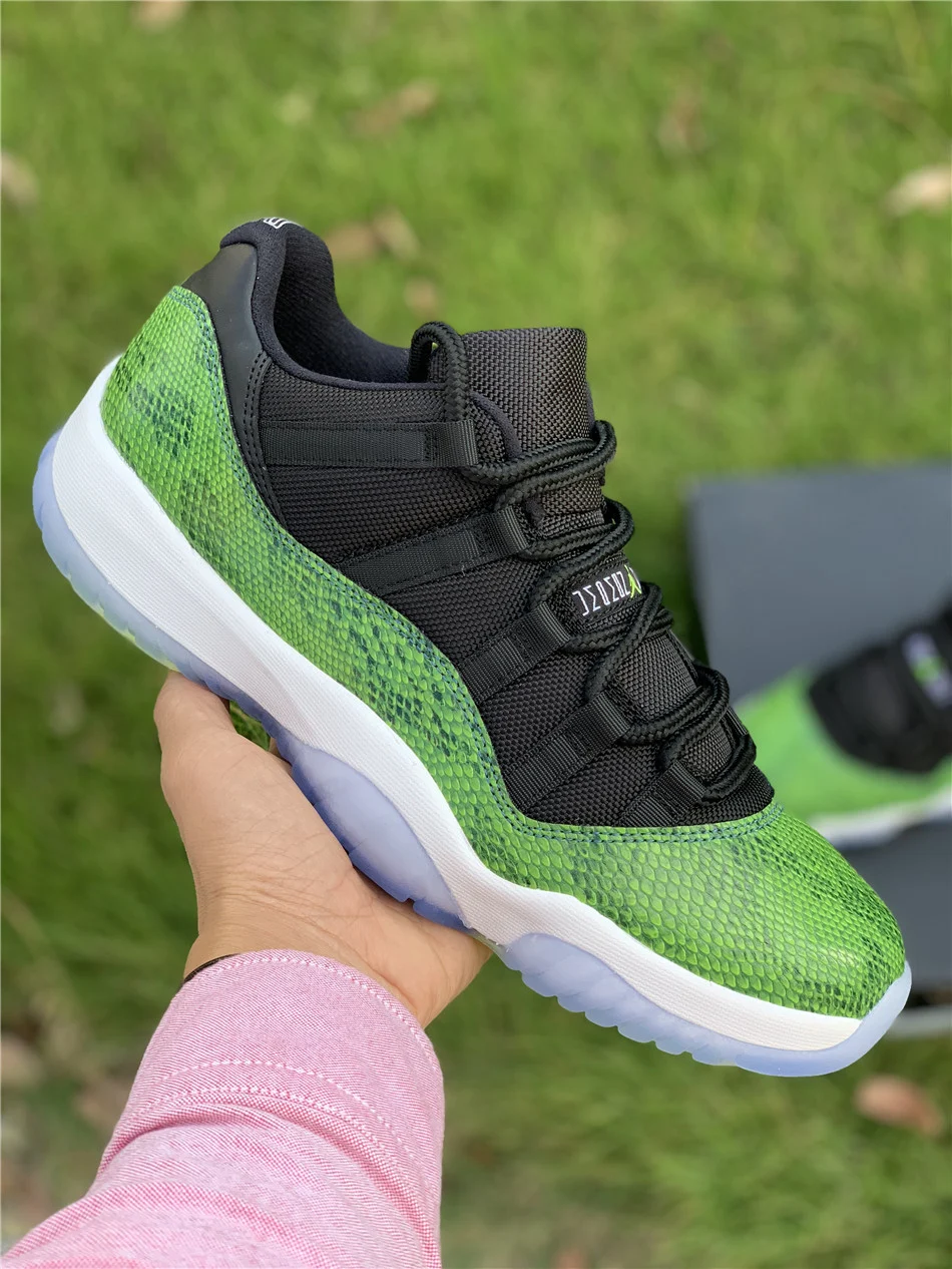 Air Jordan 11 Retro Low Black Nightshade-White-Volt Ice