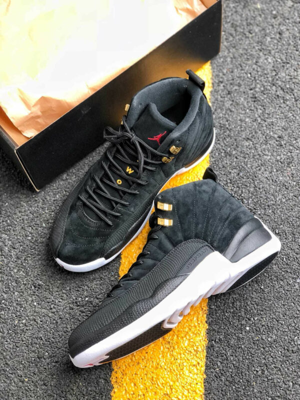 Air Jordan 12 Reverse Taxi Black White-Taxi 130690-017 For Sale