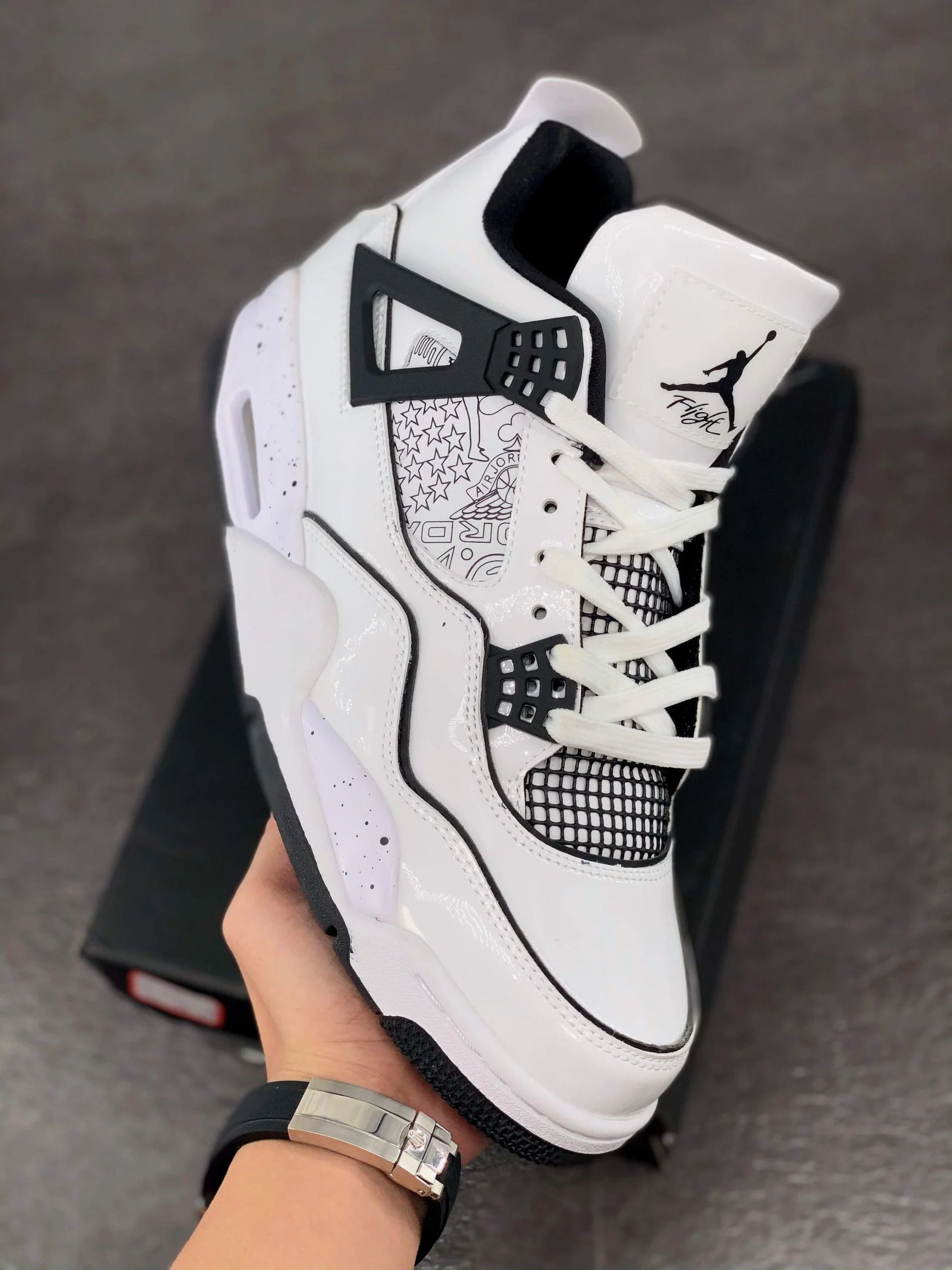 Air Jordan 4 DIY White Black-Volt DC4101-100 For Sale