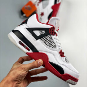 Air Jordan 4 Fire Red White Fire Red-Black-Tech Grey For Sale