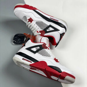 Air Jordan 4 Fire Red White Fire Red-Black-Tech Grey For Sale